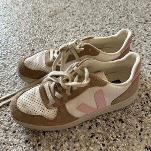 Veja Women's Sneakers - White, Pink, and Tan